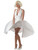 Deluxe Marilyn Monroe Pleated Dress 50s Icon Hollywood Womens Costume