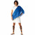 Toga Man Caesar Roman Greek Emperor Blue Men Costume One Size