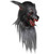 Black Wolf Deluxe Werewolf Monster Horror Adult Mens Costume Overhead Latex Mask