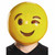 Wink Emotion Icon Winking Face Smile Joke Adult Womens Mens Costume Mask