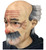 Hairy Harry Old Man Grandpa Adult Mens Costume Overhead 1/2 Mask With Hair