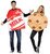 Milk And Cookie Food Snack Breakfast Couples Womens Mens Costume OS