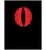 Evil Eye Big Red Eyeball Alien Horror Adult Mens Costume Light Up 1/2 Mask