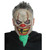 Bad News Clown Joker Evil Sinister Creepy Mens Costume Latex Mask Hair & Beard