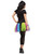 Funky Punky Bones Skeletons 1980s Disco Day of the Dead Women Costume