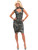 Disco Queen Dancing 70s Fever Foxy Lady Retro Glitter Dress Womens Costume