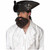 Pirate Captain Mens Black Beard Moustache Set
