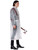 Yuppie Psycho Killer Translucent Raincoat Blood Horror Halloween Mens Costume