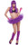 Purple Neon Tutu Pettiskirt Skirt 1980s Rave Women Costume Petticoat