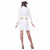 Navy Captain White Dress Jacket Military Sailor Uniform Adult Womens Costume