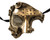 Steampunk Science Fiction Fantasy Gold Male Mens Costume Half Mask