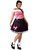 50s Poodle Pink Dress Greaser Rock Women Costume Plus