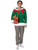 Elf Fleece Jumpsuit Santa Helper Christmas Festival Adult Unisex Mens Costume