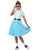 50s Greaser Rock Roll 1950s Sock Hop Retro Girls Costume Blue Poodle Skirt