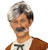 Geppetto Woodcarver Pinocchio Grey Old Man Men Costume Wig & Moustache