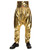 Gold 1980s Hip Hop Rapper Men Costume Pants