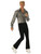 Boogie Man 1960s 1970s Disco Retro Decade Mens Costume Glitter Shirt Top