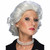 Queen White Royal Grey Granny Grandma Women Costume Wig