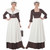 Colonial Village Woman Pioneer Olden Day Pilgrim Victorian Womens Costume