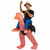 Ostrich Rider Farmer Animal Jungle Hunter Inflatable Funny Men Costume STD
