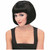 Sexy Bob Flapper 20s Black Black Womens Wig