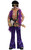 Purple Daze 1960s 1970s Hippie Hippy Disco Groovy Retro Mens Costume STD