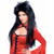 Sorceress Mortisha Witch Gothic Vampiress 80s Rock Black Women Costume Wig