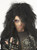 Heavy Metal Rocker Black 80s Hard Rock Men Costume Wig
