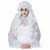 Supernatural Ghost Bride Spirit White Grey Witch Halloween Womens Costume Wig