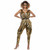70s Glitz N Glamour 1970s Disco Queen Gold Jumpsuit Adult Womens Costume