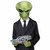 Alien Visitor Outer Space Halloween Boys Costume Mask & Hands