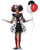 Creepy Clown Horror Killer Joker Evil Halloween Girls Costume