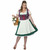 Bavarian Beer Maid Oktoberfest Dirndl German Gretchen Womens Costume Plus