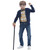 Old Timer Man Little Grandpa 100 Days of School Book Week Child Boys Costume Kit
