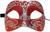Settecento Brill Silver Red Venetian Italian Made Masquerade Womens Mask Settecento Brill Silver Red Venetian Italian Made Masquerade Womens Mask