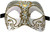 Settecento Brill Gold White Venetian Italian Made Masquerade Womens Mask