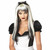Enchanted Tresses Dark Wicked Alice mad Hatter Black White Women Costume Wig