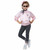 50s Satin Varsity Jacket Old School Greaser Rock Roll Pink Girls Costume