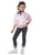 50s Satin Varsity Jacket Old School Greaser Rock Roll Pink Girls Costume