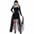 Gothic Hooded Dress Sinister Witch Dark Medieval Black Adult Womens Costume