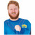 Blue Wiggle Anthony Evie The Wiggles Adult Unisex Mens Costume Shirt Top