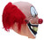 Tweezer Clown Horror Circus Creepy Mens Costume Overhead Mask With Hair Tweezer Clown Horror Circus Creepy Mens Costume Overhead Mask With Hair
