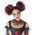 Clown Evil Jester Joker Black Mardi Gras Womens Costume Tight Curly Puffs Wig