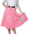 50s Poodle Greaser Sock Hop Bopper Rock Roll Womens Costume Pink Skirt