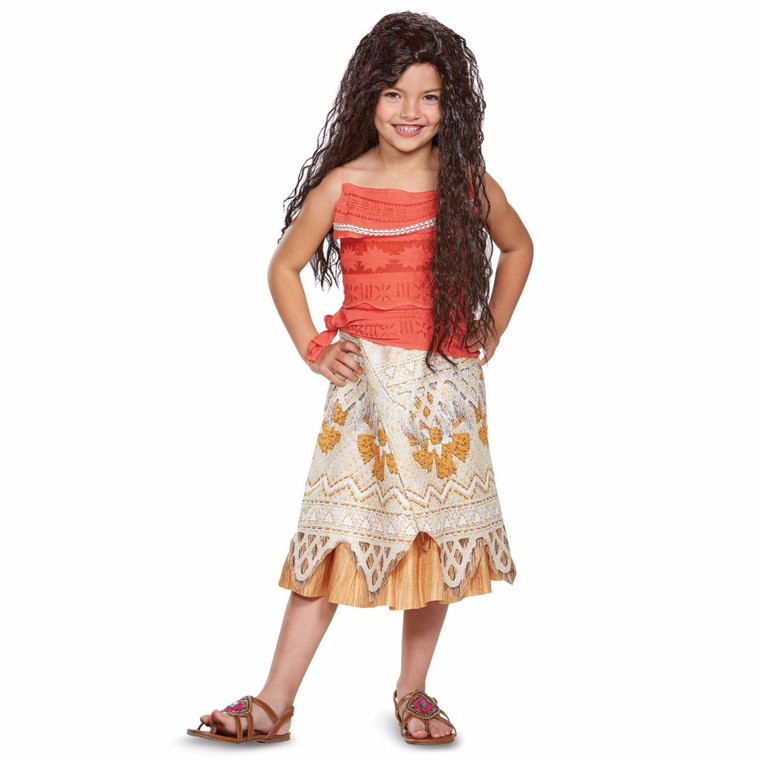 Moana Classic Disney Polynesian Princess Maui Dress Up Girls Costume