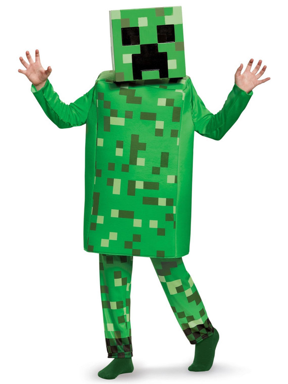 Creeper Deluxe Mojang Minecraft Hostile Mobs Video Game Child Boys Costume