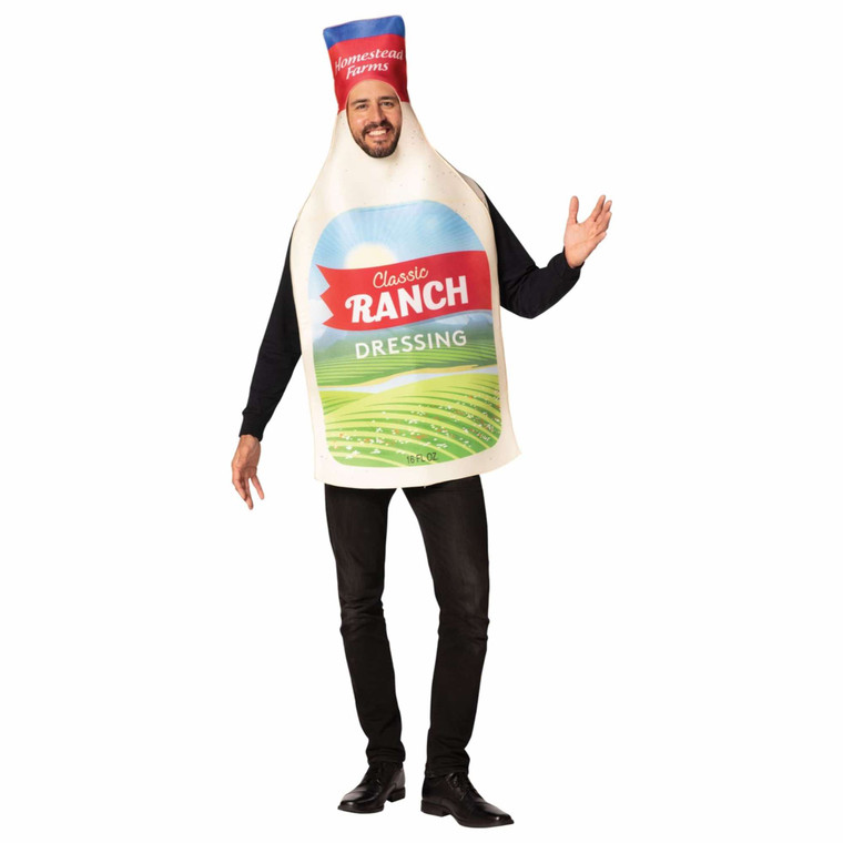 Ranch Dressing Bottle Sauce Condiment Food Funny Unisex Adult Mens Women Costume