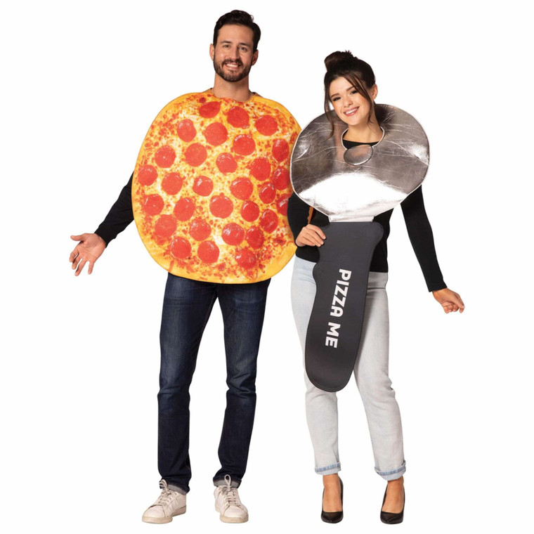 Pepperoni Pizza & Pizza Cutter Italian Food Funny Couple Mens Womens Costume