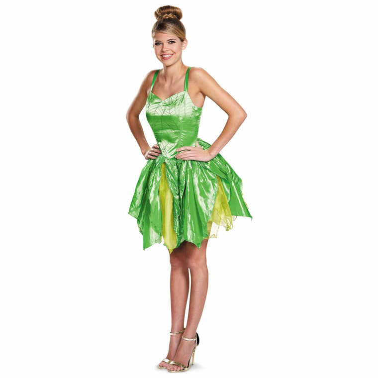 Tinker Bell Prestige Disney Fairy Fairytale Womens Costume Dress L