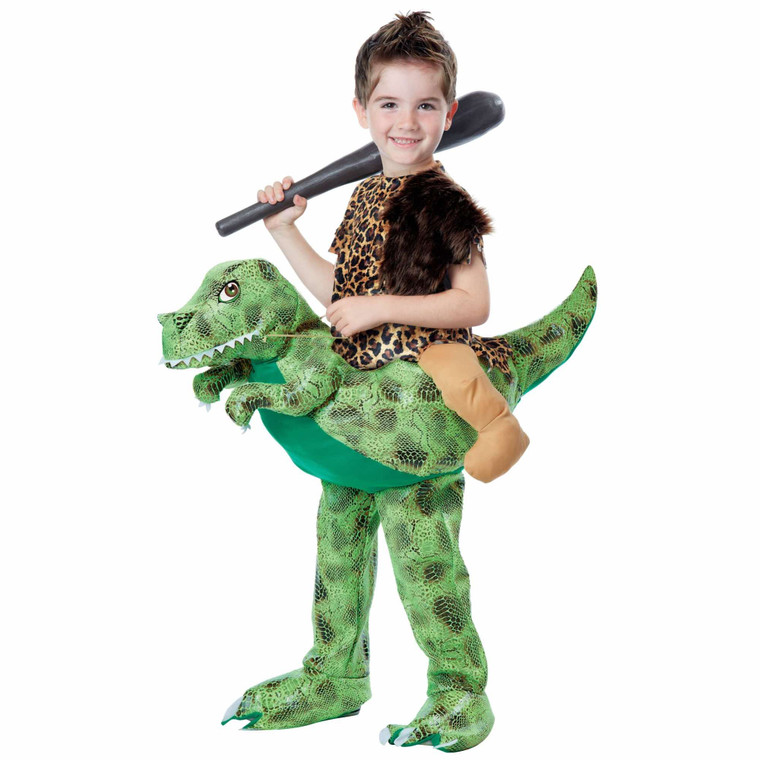 Dino Rider Dinosaur Prehistoric Caveman Book Week Toddler Boys Costume 3-6